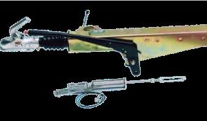 Attache de frein à inertie — Type 549 F4 50 G, pour boule Ø 50, fixation à encastrer tube 80 mm Mecanorem 36007