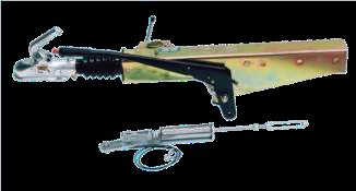 Attache de frein à inertie — Type 549 F4 50 G, pour boule Ø 50, fixation à encastrer tube 80 mm Mecanorem 36007