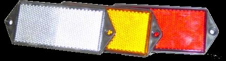 Catadioptre rectangulaire blanc 103 × 51 mm, fixation adhésif Radex 101