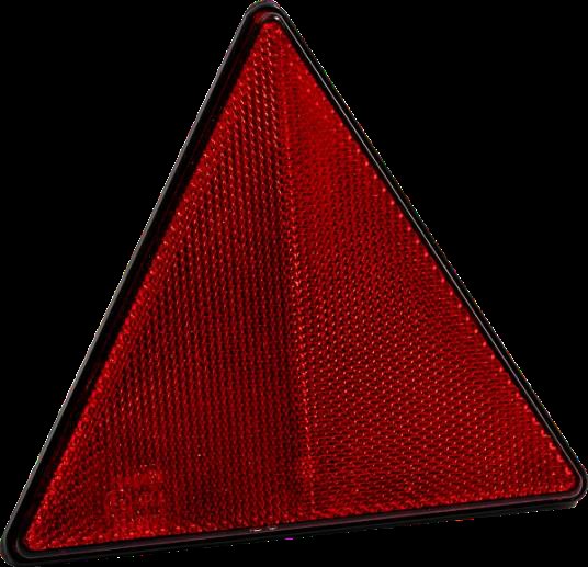 Catadioptre triangulaire rouge 160 × 140 mm, fixation 2 vis M5x20, entraxe 85 mm Radex 300