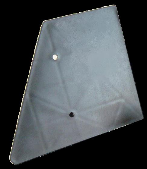 Catadioptre triangulaire rouge 160 × 140 mm, fixation 2 vis M5x20, entraxe 85 mm Radex 300