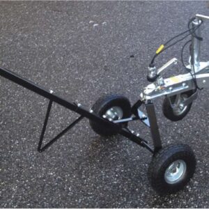 Déplace remorque — Déplace remorque manuel. Longueur du manche : 125 cm. Roues : 25 x 7,5 cm. Livré avec une boule d’attelage de Ø Rulquin 1FK5498