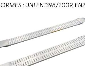 Rampes de chargement 2,5 m — Aluminium. Droites. Jeu de 2. Idéales pour les motos, quads et tondeuses Rulquin 1FK7927