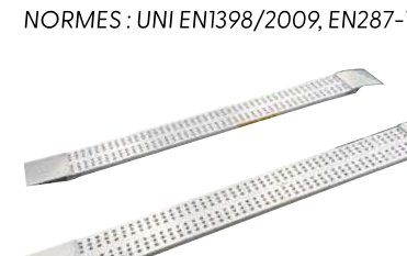 Rampes de chargement 2,5 m — Aluminium. Droites. Jeu de 2. Idéales pour les motos, quads et tondeuses Rulquin 1FK7927