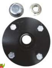 Moyeux complets non freinés : 450 / 500 / 600 / 750 kg — Vis de roue conique : M12 x 1,5 – FFK0653B, Rulquin 1FN03109
