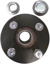 Moyeux complets non freinés : 450 / 500 / 600 / 750 kg — Vis de roue conique : M12 x 1,5 – FFK0653B, Rulquin 1FN05666A