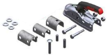 Têtes d’attelage pour remorques freinées — Tête d’attelage AK270 + entretoises 34/40/45 mm Rulquin 1TR000772