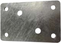 Accessoires pour collier à boulonner — Contreplaque de support. Pour roue jockey Ø 70 mm Rulquin 1TR001515