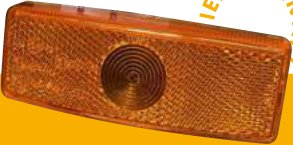Feux de position orange ampoules AJ.BA FL-09 — Dimensions : 111 x 42 x 28 mm. Entraxe : 45mm Rulquin 1TR002636