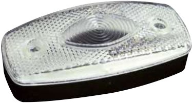 Feux de position blanc ampoules AJ.BA — Dimensions : 120 x 50 x 25 mm. Entraxe : 15 mm. Ampoule : 1TR003516 fournie Rulquin 1TR002678