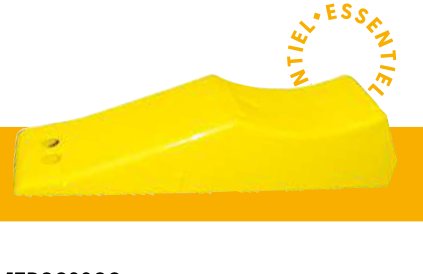 Cales de roue — Cale de roue plastique. Charge L. 357 x H. 206 x l. 160 mm. Article sur commande Rulquin 1TR002764