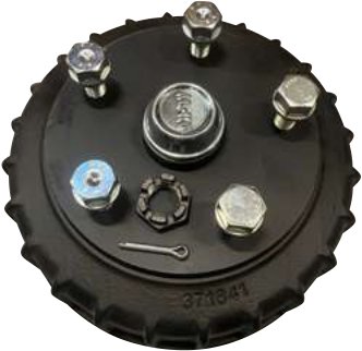 Moyeux freinés / tambours de frein — Vis de roue M14 x 1,5. Écrou de fusée : M18 x 1,5 – 1TR003377. Cache Moyeu : Ø 48,3 mm – Rulquin 1TR002904