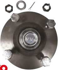 Moyeux complets non freinés : 450 / 500 / 600 / 750 kg — conique : Rulquin FFK0650B