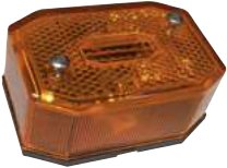 Feux de position orange ampoules AJ.BA FL.80 — Dimensions : 65 x 44 x 28 mm. Entraxe : 30 x 30 mm. Ampoule Rulquin 1TR003338