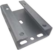 Guide-câble (écubiers) à rouleaux pour câble acier et corde synthétique — Platine d’adaptation galvanisée pour perçage 130 x 70 mm à treuil Rulquin 1TR003379