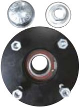 Moyeux non freinés : 750 / 850 kg — Écrou : M10 x 1,25 Rulquin 1TR003409