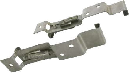 Accessoires — 2 Supports plaque minéralogique. Pinces à ressort permettant de fixer rapidement une plaque d’immatriculation. Trous pré-percés pour un montage Ha Rulquin 1TR003526