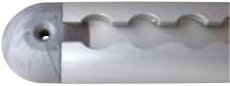 Accessoires — Embout de finition en plastique pour rail aérien rond Rulquin 1TR003685