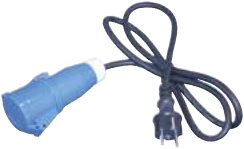 Fiches/prises CEE17 — Adaptateur fiche mâle 2P+T standard 1,5 m Rulquin 1TR003743