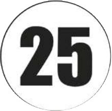 Signalisation — Disque adhésif 25 km/h Rulquin 1TR003870