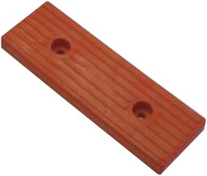 Diabolo et galet rouge & noir — Patin 300 x 100 x 26 mm. Poids : 0,410 kg. Alésage : 2 x Ø 11 mm Rulquin 1TR003892