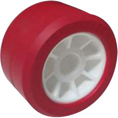 Diabolo et galet rouge & noir — Galet Ø 120 mm. L. 75 mm. Poids : 0,450 kg. Alésage : Ø 21 mm Rulquin 1TR003894