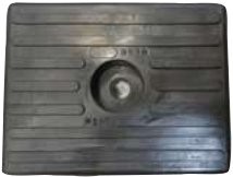 Diabolo et galet noir — Patin 130 x 100 x 35. Alésage : 1 x Ø 11 mm Rulquin 1TR003902