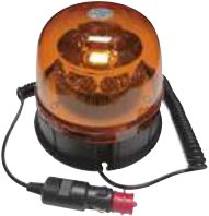 Gyrophares — Gyrophare LED magnétique 12/24 V Ø 140 x 130 mm. 2 fonctions : 1 flash 250 fois / min + 1 rotative 125 tours/min Rulquin 1TR003917