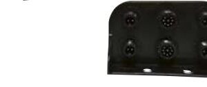 Système modulaire LED — Boîtier de connexion. 11 connecteurs. 8 x 2 broches et 3 x 8 broches. 81 x 55 x 47 mm Rulquin 1TR003924