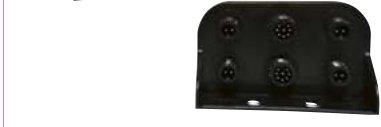 Système modulaire LED — Boîtier de connexion. 11 connecteurs. 8 x 2 broches et 3 x 8 broches. 81 x 55 x 47 mm Rulquin 1TR003924