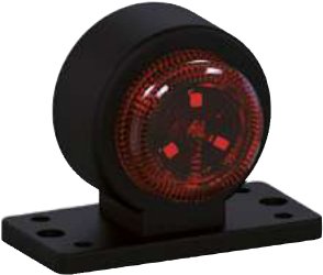 Feux de gabarit bicolores LED — Rouge/Blanc 12/24V – 6 LED Hauteur : 70 mm. Embase : Entraxe : 70 x 30 mm. Avec câble Rulquin 1TR004205