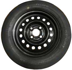 Roues complètes 13 pouces — Jante noire Rulquin 1TR005064