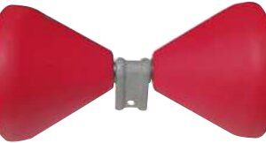 Diabolo et galet rouge & noir — Balancier 2 cônes 40. 310 x 180 mm. Poids : 1,200 kg Rulquin FFM09190