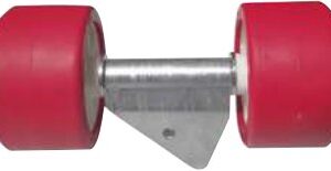 Diabolo et galet rouge & noir — Ensembles galets Ø 120 mm. Tube 40 x 40 mm. 255 x 120 x 140 mm. Poids : 1,400 kg Rulquin FFM09386