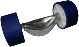 Diabolo et galet bleu — Banane 2 galets plastique Rulquin FFNS35016