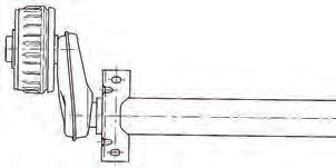 Essieu freiné (PTAC 750 kg, perçage 4×100, corps 71 mm 6 pans, angle 30°, déport 220 mm) — Perçage 4×100, roulements coniques, EAB mini 700 mm, maxi 1700 mm AL-KO 7545M