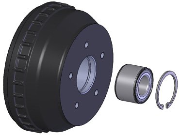 Tambour de frein W 205 RS 200×50 avec roulement compact étanche, 4xØ98 WAP 8101722