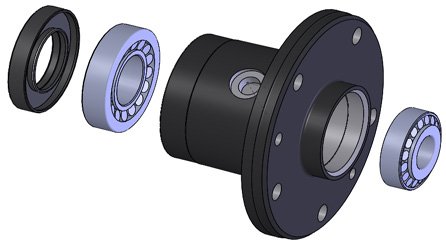 Moyeux de frein WS 245 OBS avec roulements 30204/30206, 5xØ112 WAP 8308774