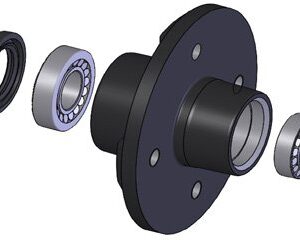 Moyeux non freiné WAG 055 L avec roulements 30203/30205, 4xØ100 WAP 8308778