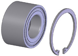 Jeu de roulements compact étanche, charge max 1500 kg WAP 4101403