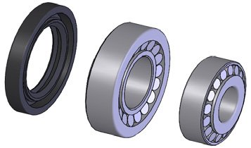 Jeu de roulements coniques 30203/30205, charge max 550 kg WAP 8302821