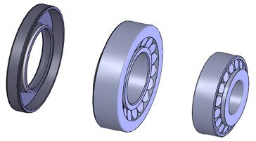 Jeu de roulements coniques 30204/30206, charge max 1500 kg WAP 8302831