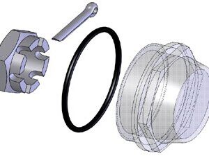 Bouchon de moyeu WAG 055 L-OBS, M16x1,5, M47x1 WAP 8303964