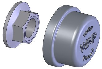 Bouchon de moyeu WAG 135 B/150 B/BS, M24x1,5, Ø64 WAP 8308801