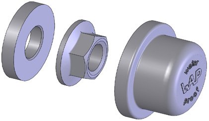 Bouchon de moyeu WAG 180 B/ECO, M24x1,5, Ø72,8 WAP 8308802