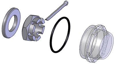 Bouchon de moyeu WAG 180 L/BS-OBS, M24x1,5, M49x1 WAP 8308803