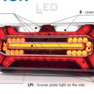 Feu arrière 6 fonctions LED W184 BLACK gauche WAS 1267 L BLACK O24