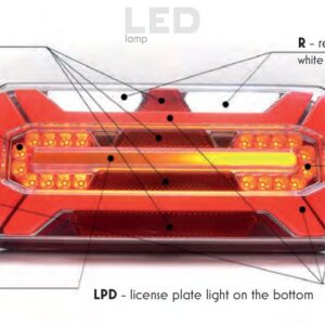 Feu arrière 7 fonctions LED W184DD Schlemmer WAS 1278 DD L SCHL
