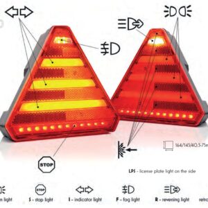 Feu WAS5 LED W243 éclairage de plaque latérale, stop, clignotant, feu de position, feu de brouillard 1613 L/P WAS5