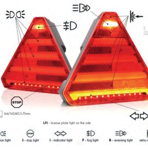 Feu éclairage de plaque LED W245 droit WAS7 1632 P WAS7
